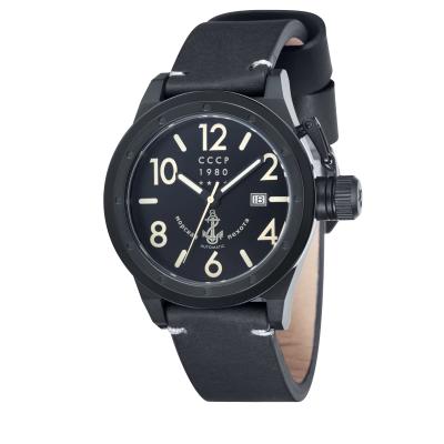 CCCP Delta Men's Leather Watch CP-7017-09 - Black