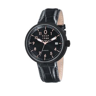 CCCP Kashalot Men's Dress Black Leather Strap Watch CP-7008-03  