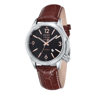 CCCP Men's Brown Leather Strap Watch CP-7010-03 - Brown