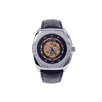 CJIABA GK8017 Double-Sided Skeleton Automatic Mechanical Men's Wrist Watch(Black/Golden/Blue)  