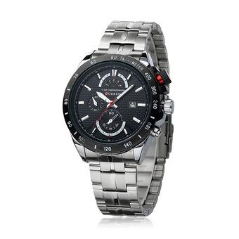CURREN 8148 Fashion Business Men Wristwatch Water-resistant Stainless Steel Analog Quartz Calendar Date Watch (Intl)  