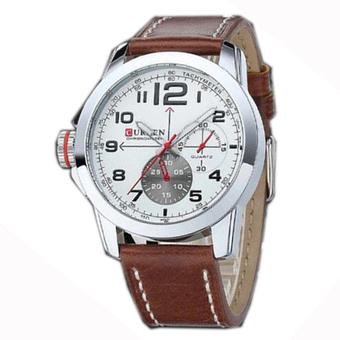 CURREN Men's Analog Quartz Date Sport Army Black Stainless Steel Wrist Watch (White?- Intl  