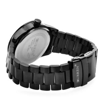 CURREN Men's Stainless Steel Strap Watch (Black)- Intl  