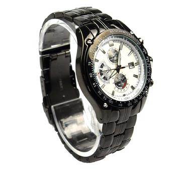 CURREN Men's Stainless Steel Strap Watch (Black White) - Intl  