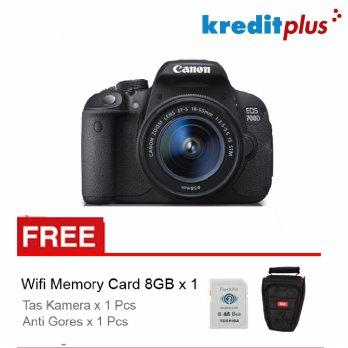Canon EOS 700D - 18 MP - Lensa Kit 18-55mm IS STM – Hitam Gratis Tas + Memory Wifi 8GB