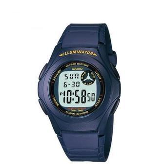 Casio Digital Watch F-200W - 2ADF - unisex watch - karet - biru  