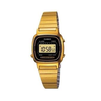 Casio Digital Watch LA670WGA-1DF - Jam Tangan Wanita - Gold - Stainless Steel  