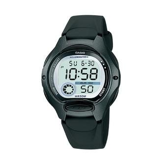 Casio Digital Watch LW-200-1BVDF - Jam Tangan Wanita - Resin - Hitam - Small Size  