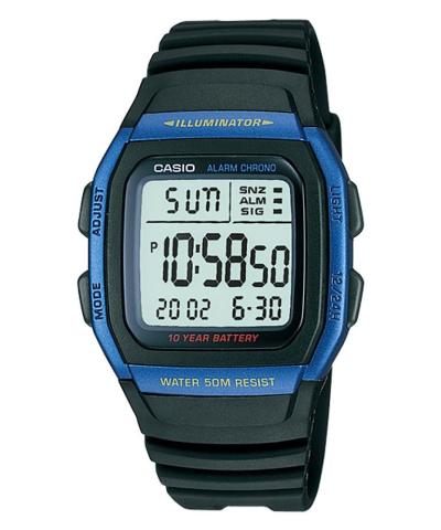 Casio Digital Watch W-96H-2AVDF Jam Tangan Pria Resin - Hitam