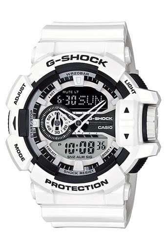 Casio G-Shock Mens' White Resin Strap Watch GA-400-7A  