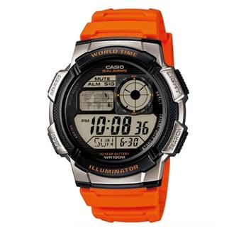 Casio Illuminator Men's Orange Resin Strap Watch AE-1000W-4BVDF (Intl)  
