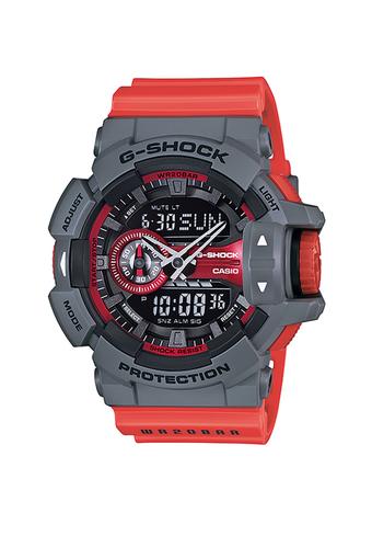 Casio Jam Tangan Pria - Merah Grey - STrap Rubber - G-Shock GA-400-4BDR  