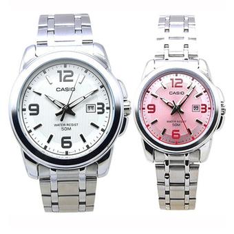 Casio MTP-1314D-7A ? LTP-1314D-5A Couple Watches Stainless Steel Band (Intl)  