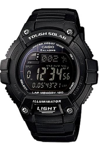 Casio Tough Solar Digital Watch Jam Tangan Pria - Resin Strap - Hitam - W-S220-1BVDF  