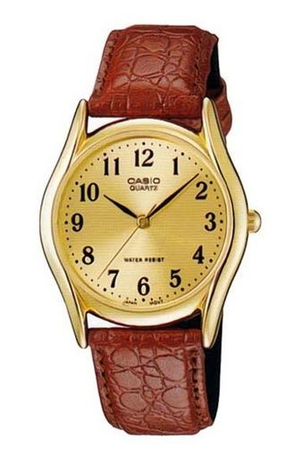 Casio - Unisex Watch - Cokelat - Leather Band - MTP-1094Q-9BD  