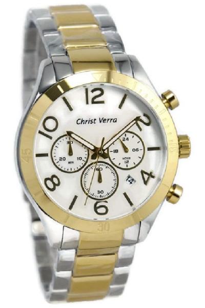 Christ Verra CV70106G-13 Jam Tangan Pria Stainless Steel - Silver Gold