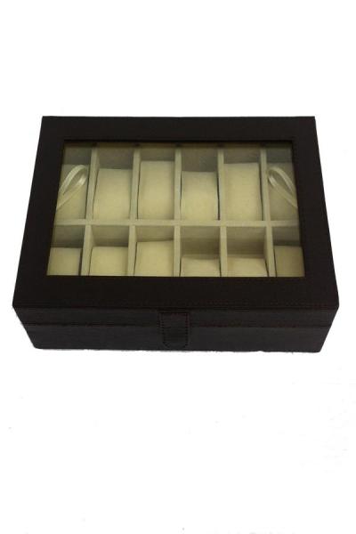 Clarissan Craft Kotak Jam Tangan Isi 12 - Coklat Krem