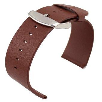 Classic Buckle Genuine Leather Wrist Watchband Strap for iWatch Apple Watch 42mm Brown (Intl)  