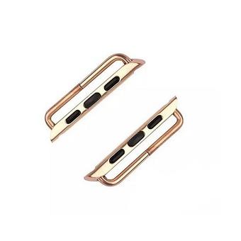 Cross-line 1 Pair 38mm Stainless Steel Watchband Adapter Connector For Apple Watch iWatch (Intl)  