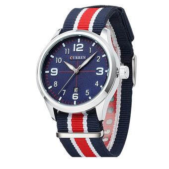 Curren 8195B Canvas Strap Men's Sports Watches Blue (Intl)  
