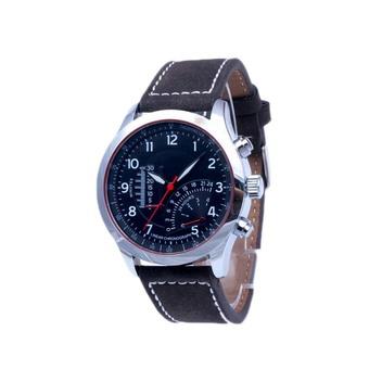 Curren Men's Grey Leather Strap Watch (Intl)  