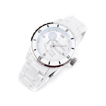 Disney Mickey Mouse Men's White Polycarbonate Band Watch OW-6100WH  