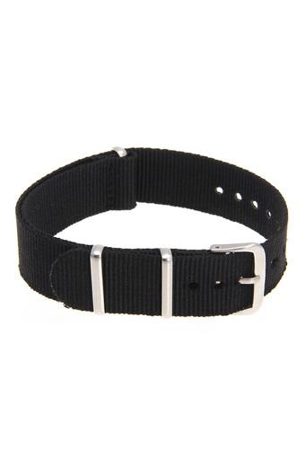 Durable Canvas Watch Band Strap Buckle Black Military Fashion Unisex 18mm  