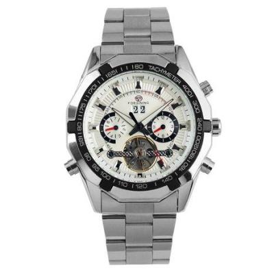 ESS Luxury Men Stainless Steel Automatic Mechanical Watch - WM304 - Silver