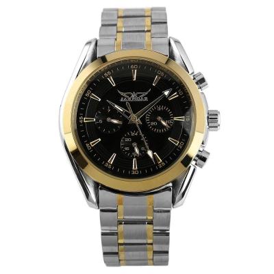 ESS Luxury Men Stainless Steel Automatic Mechanical Watch - WM198 - Silver Black