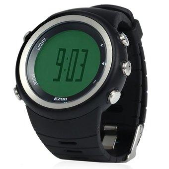 EZON T023 Men Running Sports Digital Watch Pedometer Calorie Monitor 50M Water Resistant (Black) (Intl)  