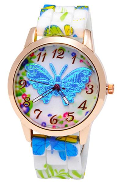 Exclusive Imports Butterfly Multi Colour Silicone Strap Watch
