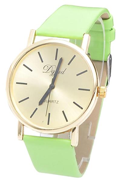 Exclusive Imports Faux Leather Quartz Analog Wrist Watch Green