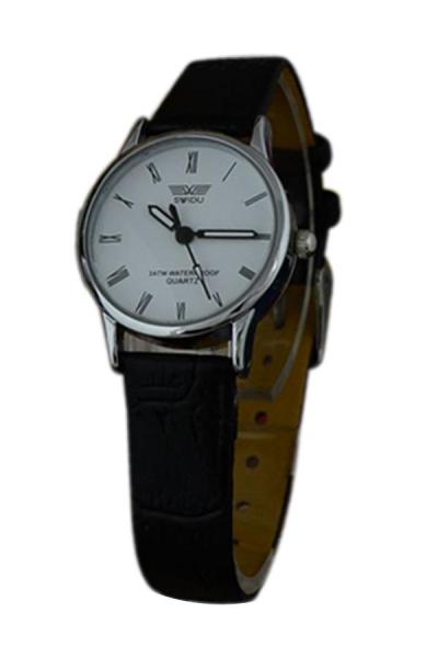 Exclusive Imports Roman Numeral Faux Leather Watch White