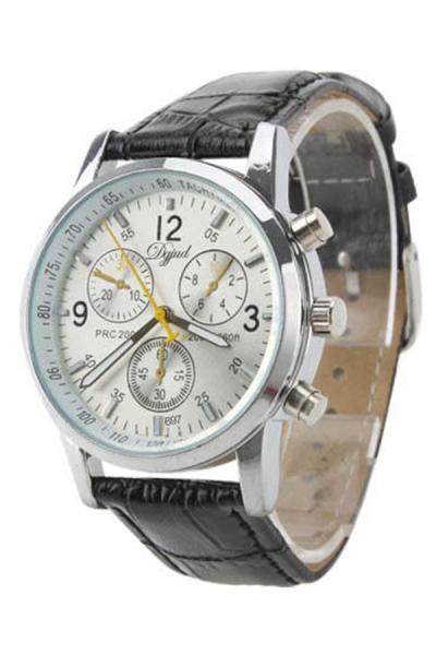 Exclusive Imports Unisex Faux Leather Bracelet Wrist Watch - Black