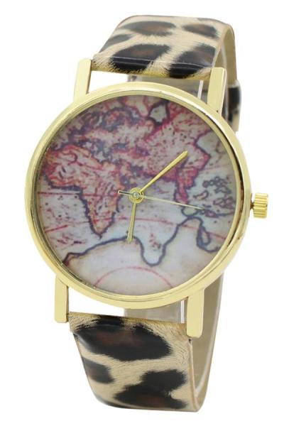 Exclusive Imports Unisex Leopard Faux Leather Watch