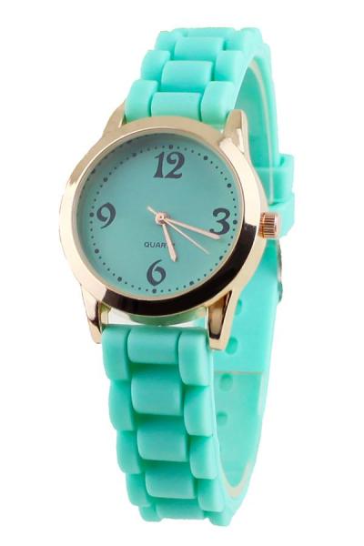 Exclusive Imports Unisex Silicone Jelly Gel Wrist Watch Mint Green