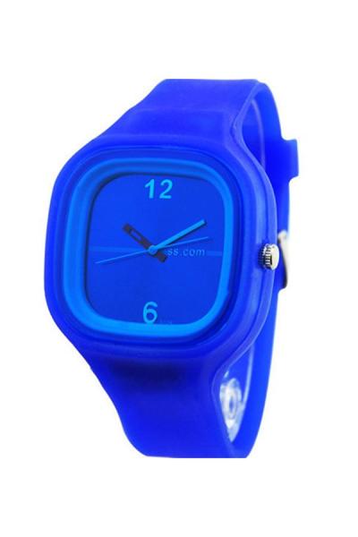 Exclusive Imports Women's Jelly Silicone Quartz Wrist Watch Dark Blue