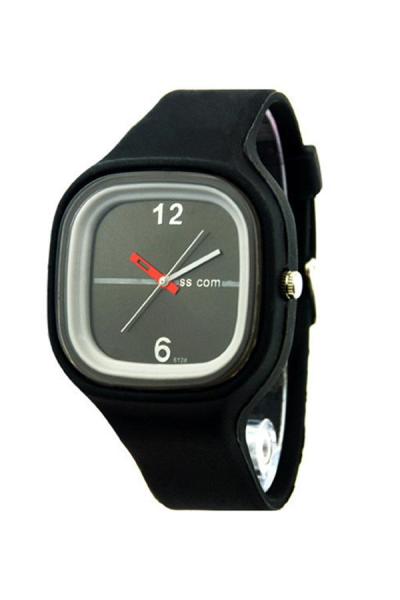 Exclusive Imports Women's Jelly Silicone Quartz Wrist Watch Black