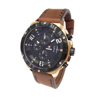 Expedition 6650 - Jam tangan Pria Expedition 6650 MCLBRBA - Leather Strap - Rose Gold  