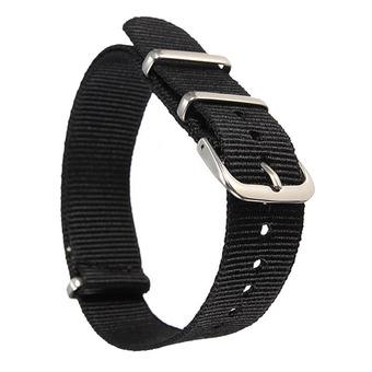 Fang Fang 20mm Nylon Wrist Watch Band Strap (Black)  