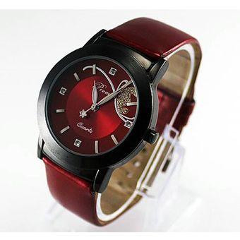 Fashion Lady Girl Women Luxury Diamond Pretty Quartz Wrist Watch Red (Intl)  