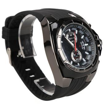 Fashion Men V6 Sports Rubber Strap Watch Quartz Dial Wrist Watch Black (Intl)  