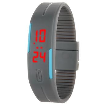 Fashion Ultra Thin Sports Digital LED Bracelet Wrist Watch - Grey (Intl)  