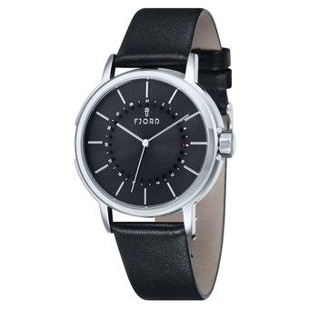 Fjord Elif Men Black Leather Watch FJ-3015-01  