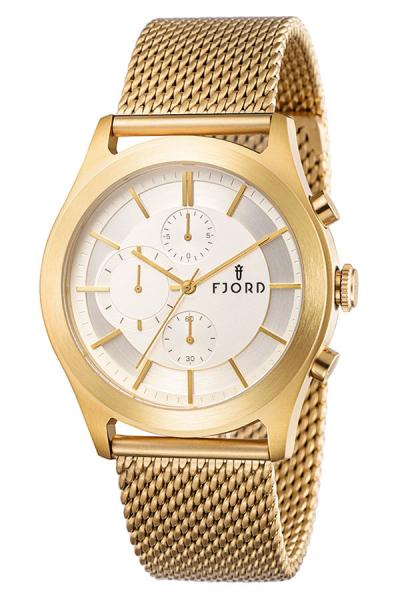 Fjord Men's Gold Stainless Steel Band Watch FJ-3020-33 - Gold
