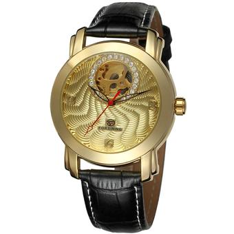 Forsining Men Mechanical Automatic Dress Watch with Gift Box FSG009M3G1 (Gold) (Intl)  