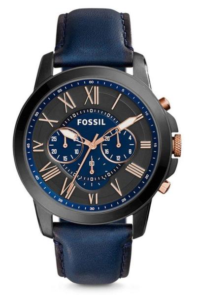 Fossil - FS 5061 - Jam Tangan Pria - Strap Kulit - Blue