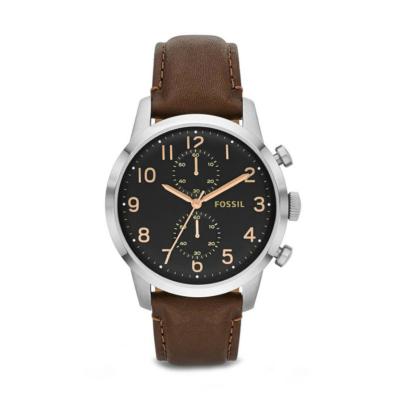 Fossil Watch Jam Tangan Pria FS4873 Leather – Silver