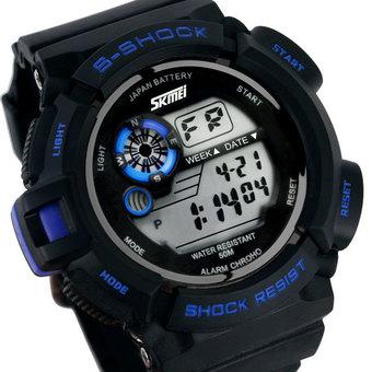 G Style 0939 Digital S Shock Men Military Date Calendar LED Sports Watches(Blue) (Intl)  