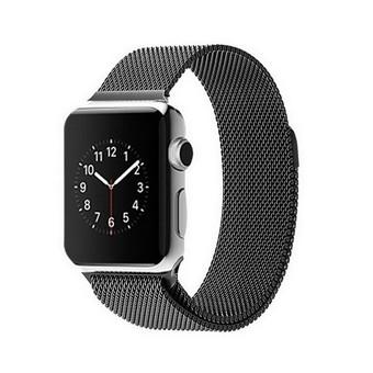 GAKTAI Milanese Magnetic Loop Stainless Steel Strap Watch Bands For Apple Watch iWatch 38mm (Black) (Intl)  
